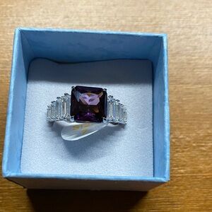 Amethyst and Sterling Silver Women's Ring Size 7